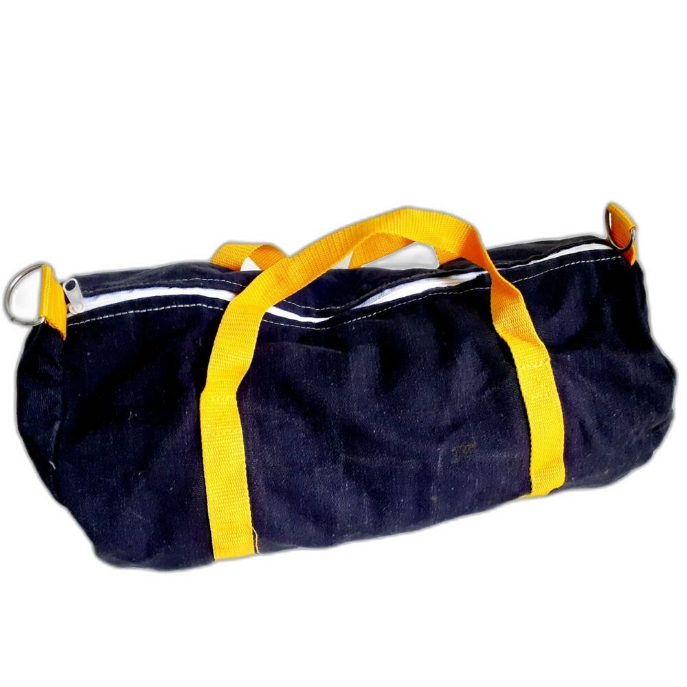 Augusta Sportswear Black Yellow Handle Light Denim Small Duffel Bag